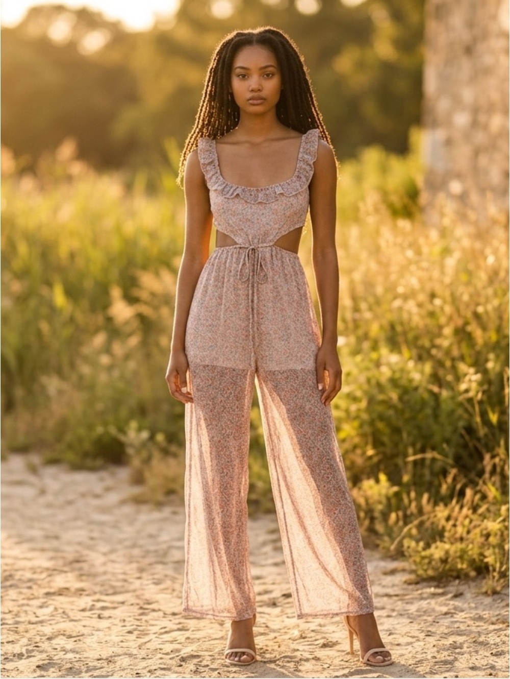 Small Tularosa Tatum Jumpsuit in Jullian Floral - Picture 10 of 12